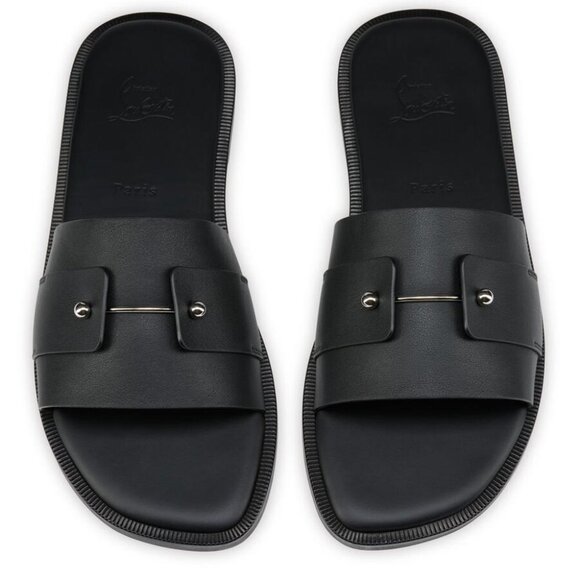 Christian Louboutin Chambelimuly Mules Flat In Leather IT 40 Men - Picture 5 of 5